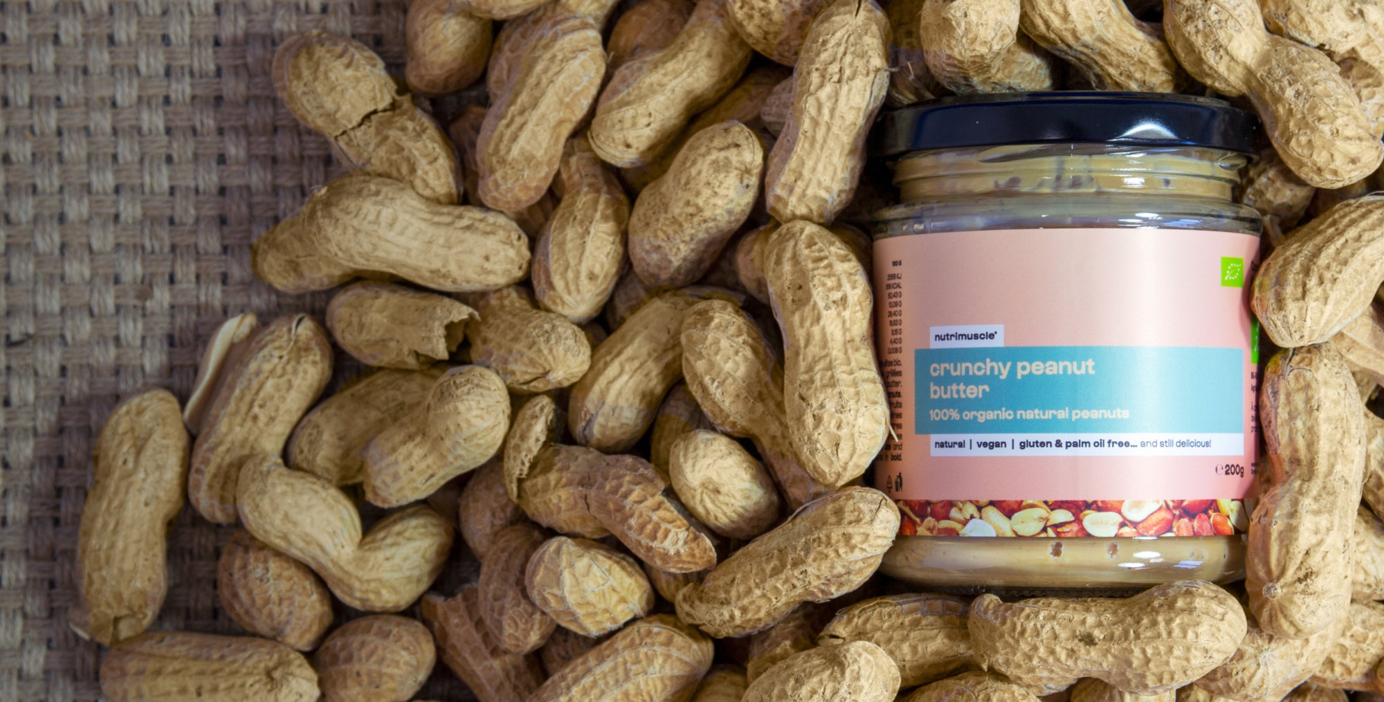 Beurre de cacahuètes complètes biologique – Nutrimuscle